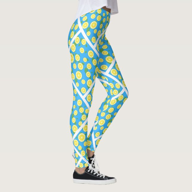 Leggings Bleus Frais de Citron Été (Droite)