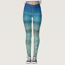 Leggings bleus modernes avec mer