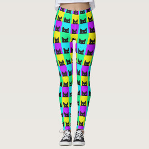 Leggings Bloc coloré de chat Kitty