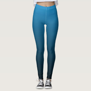 Leggings Bloc de couleur bleu turquoise Ombre
