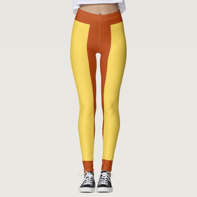 Leggings Bloc de couleur entièrement personnalisable (Devant)