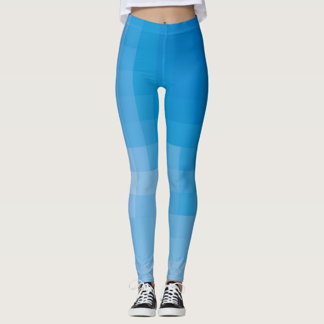 Leggings Blocage des légendes blues sur toute impression (Devant)