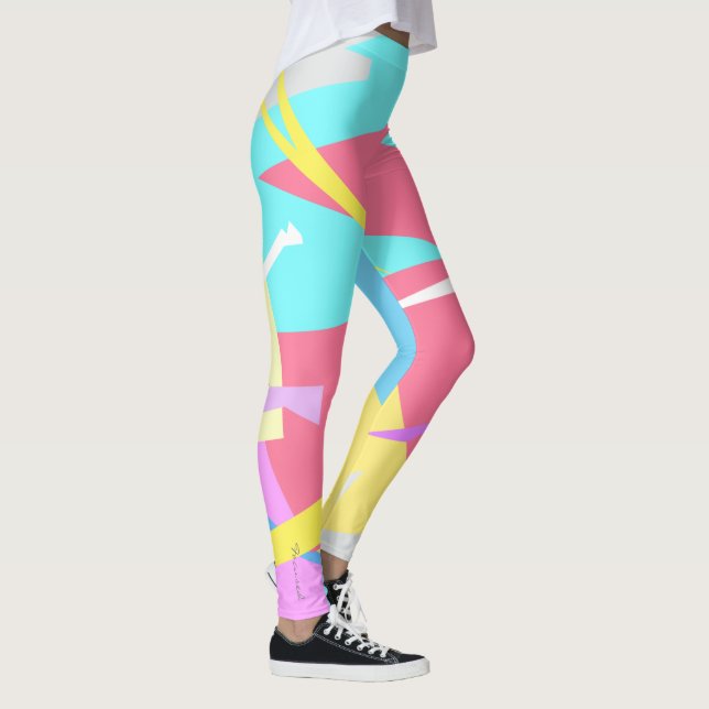 Leggings Blocs colorés focalisés Legings Abstraits (Droite)