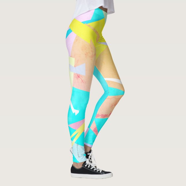 Leggings Blocs colorés focalisés Legings Abstraits (Droite)