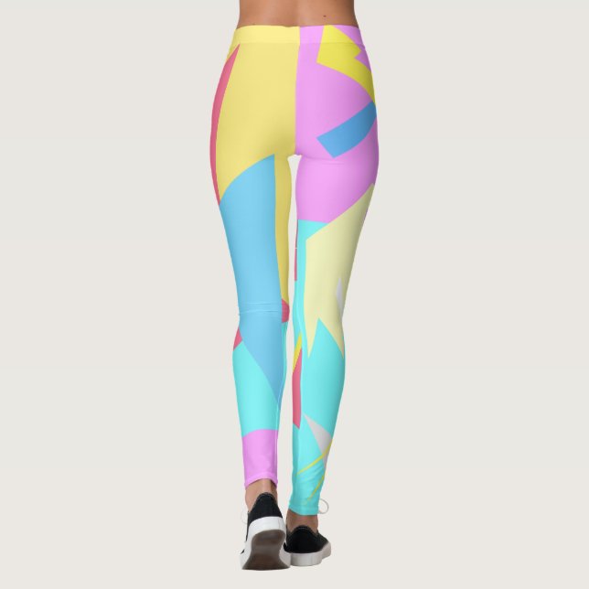 Leggings Blocs colorés focalisés Legings Abstraits (Dos)