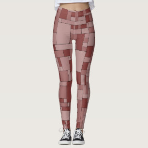 Leggings Blocs géométriques, texture abstraite sans couture