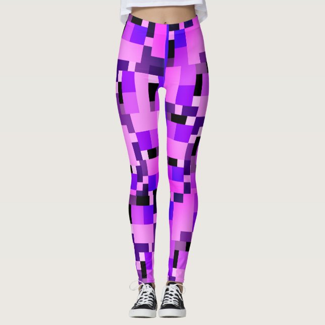 Leggings Blocs rose violet (Devant)