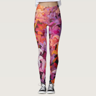 Leggings Bloom Floral Tout-Sur-Imprimé Gras