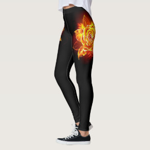 Leggings Blooming Fire Rose