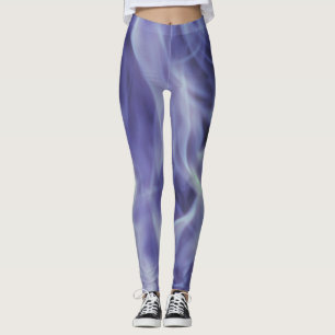 Leggings Blue Black Smoky Art