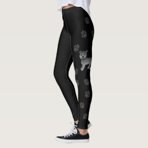 Leggings Blue English Staffie Cute Cartoon Chien & Patrouil