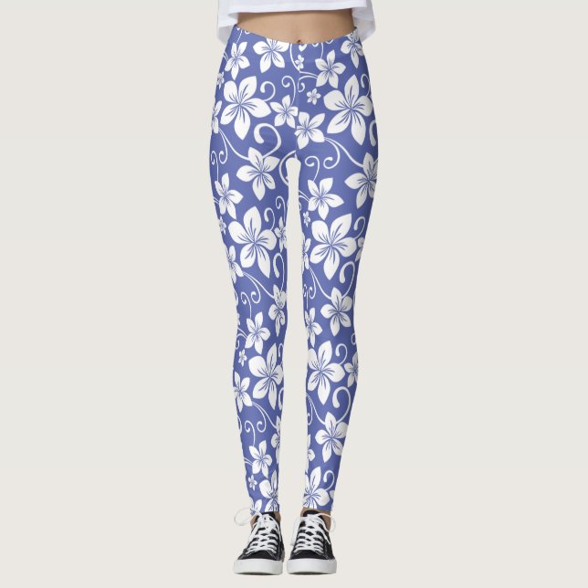 LEGGINGS BLUE HAWAII (PERIWINKLE) (Devant)