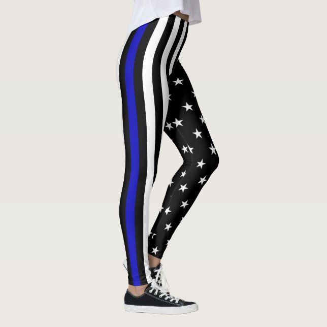 Leggings Blue Line mince maintiennent l'ordre le drapeau (Droite)