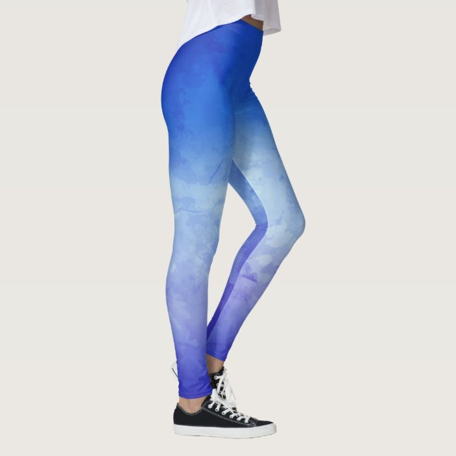 Leggings Blue Ombre Aquarelle (Droite)