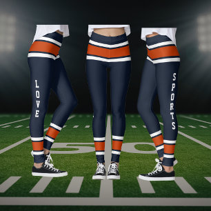 Leggings Blue Orange White Team Jersey Couleurs Aimer Sport
