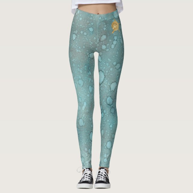 Leggings Blue Sea/Dolphin Design (Devant)