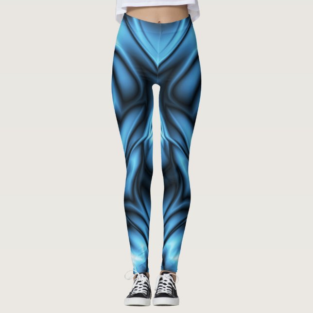 Leggings Blue Silk wave (Devant)