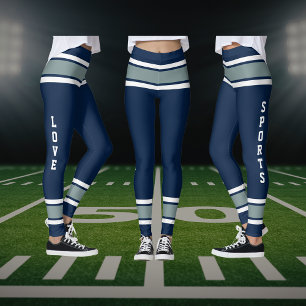 Leggings Blue Silver White Team Jersey Couleurs Aimer Sport