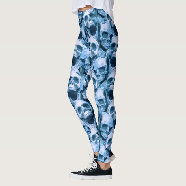 Leggings Blue Skulls (Gauche)