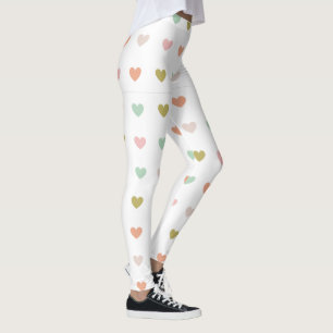Leggings Blue Yellow Heart Girly tendance Yoga tendance