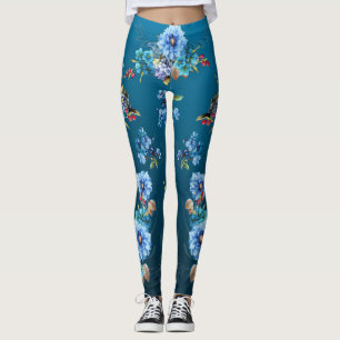Leggings Blues de Cornflower en aquarelle
