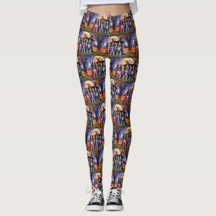 Leggings Bluetick Coonhound Chiens Citrouille Halloween Fun
