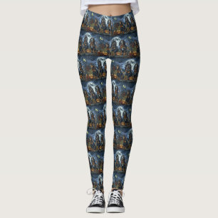 Leggings Bluetick Coonhound Halloween Éffrayant