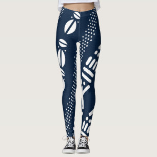 Leggings Bogolans Bleus Africains