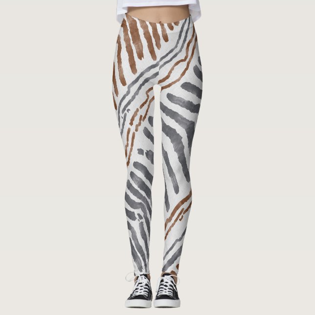 Leggings Bohème Tribal Rayés (Devant)