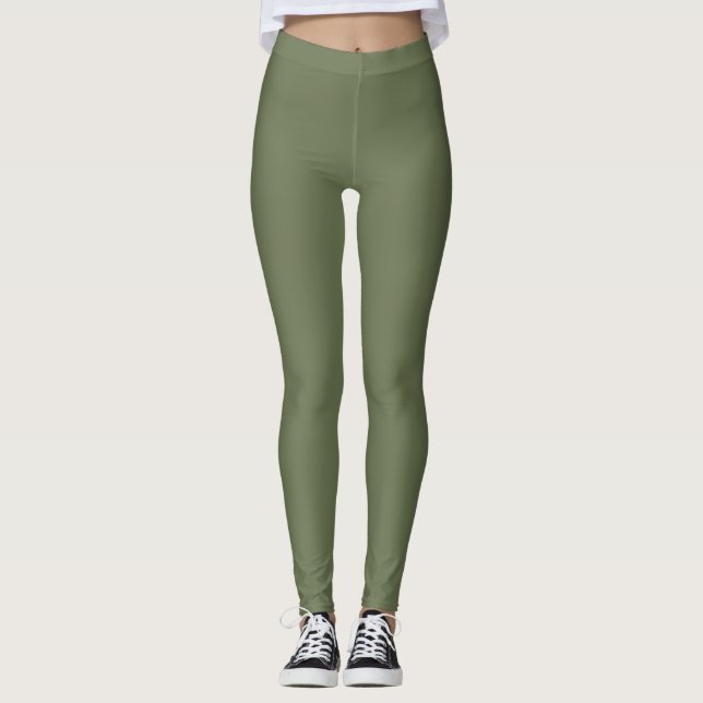 Leggings Bohème Vert Olive (Devant)