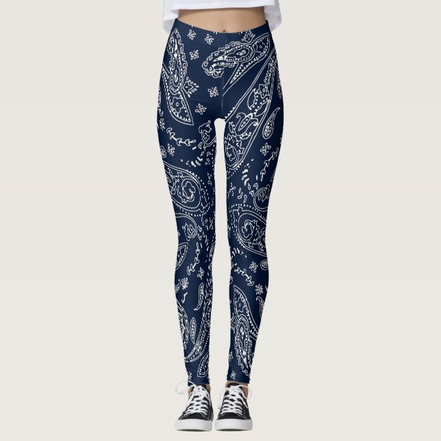 Leggings Bohemian Paisley Vintage Print (Devant)