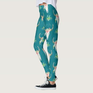 Leggings Boho Bohemian Cactus Desert Art