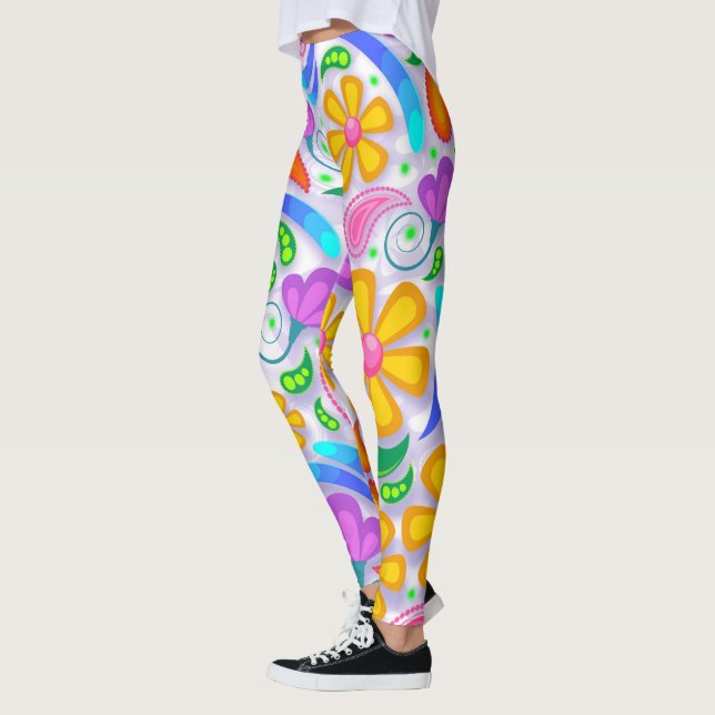 LEGGINGS BOHO BOHO FLORAL BOHEMIAN YOGA PANTS LEGINGS (Gauche)