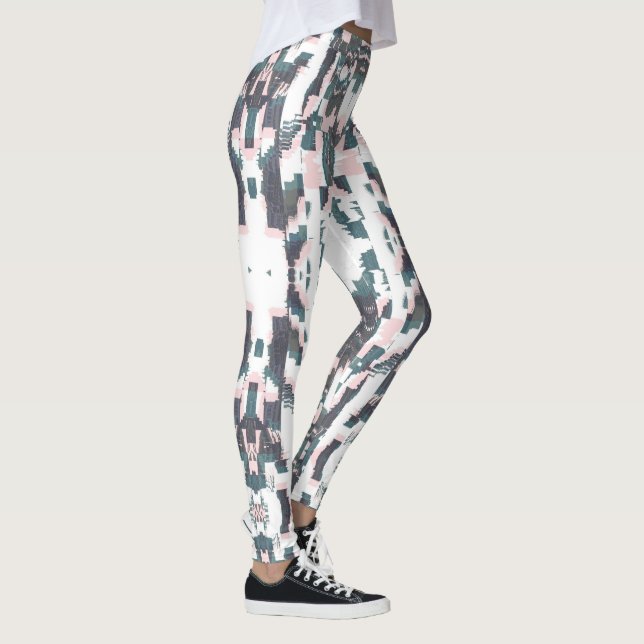 Leggings Boho Chic Eclectique Papillon Abstrait Ikat (Droite)