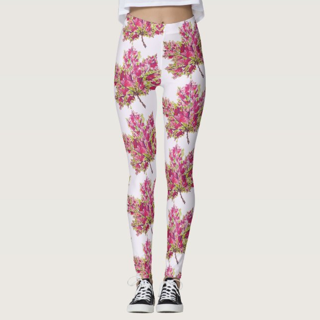 Leggings Boho couleur feuille d'automne (Devant)
