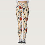 Leggings Boho Floral Cute Black Orange Blue Creme<br><div class="desc">Ces pattes mignonnes ont un motif floral bohème partout dans les oranges,  le blues,  le jaune et la crème. Doux et amusant,  parfait pour votre style boho. Créé par Simply Farmhouse Press.</div>
