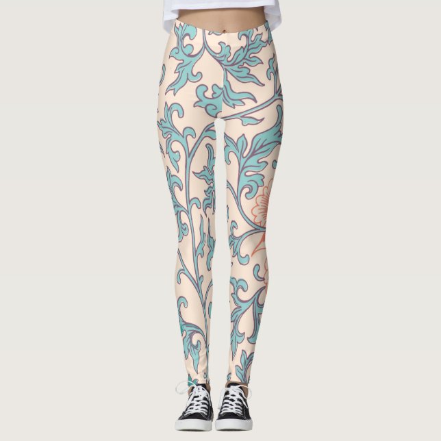 Leggings Boho floral, style boho asiatique (Devant)