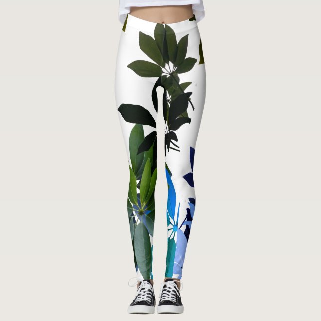 Leggings Boho Foliage Art (Devant)