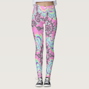 Leggings Boho Hippie Licorne Pastel Mandelbrot Fractale