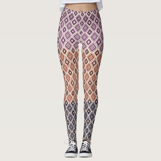 Leggings Boho Tribal Géométrique  (Devant)