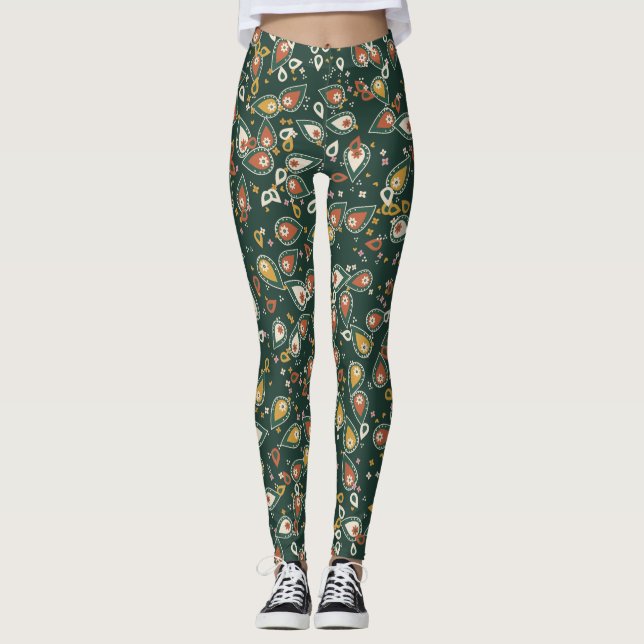 Leggings Boho Western Paisley (Devant)