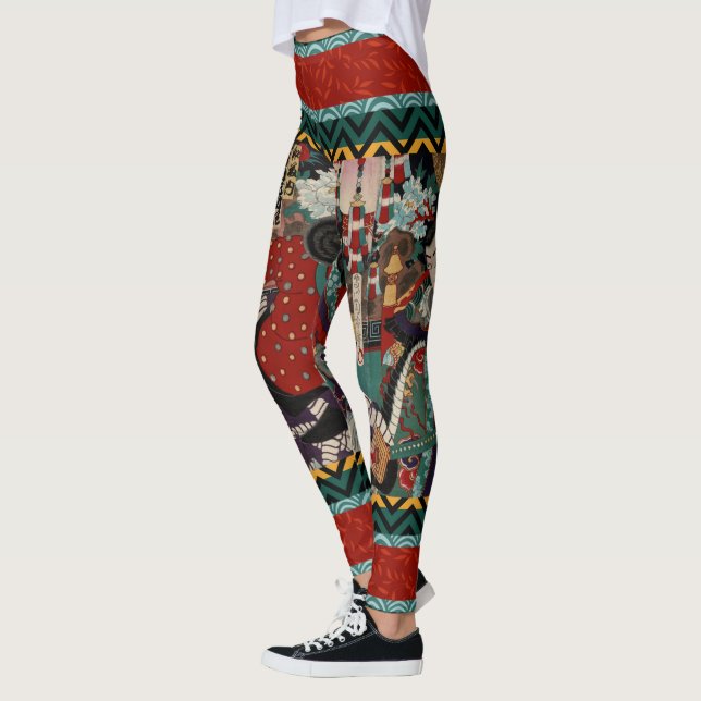 Leggings Bois de graveur samouraï de guerriers de Kabuki (Gauche)