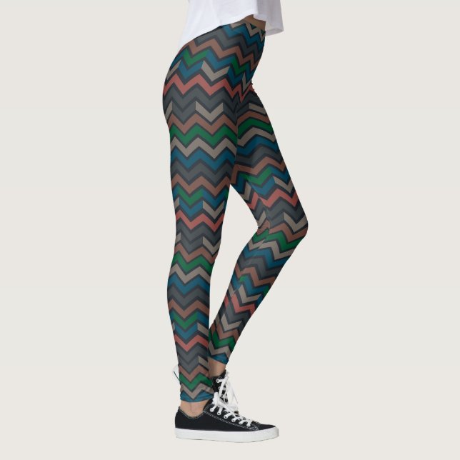 Leggings Bois sombre Terre Zigzag Chevron  (Droite)