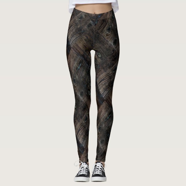 Leggings Bois vieux, bois ancien, bois vieilli, bois, bois (Devant)