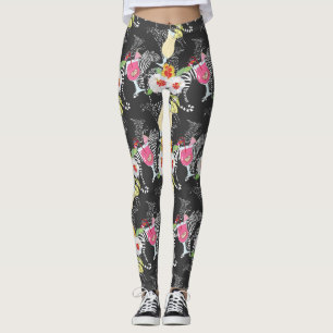 Leggings Boissons Tropicales Avec Animaux