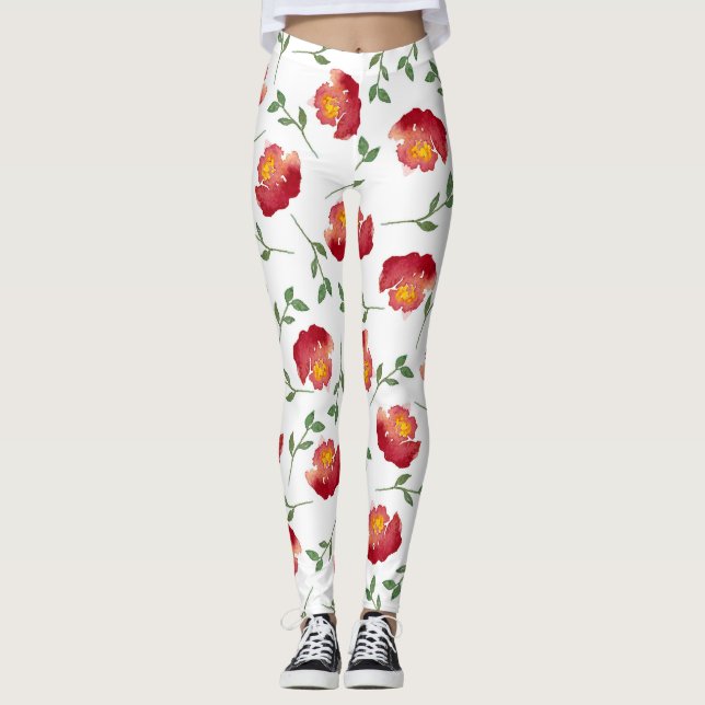 Leggings Boîtes de fleurs de fenêtre (Devant)