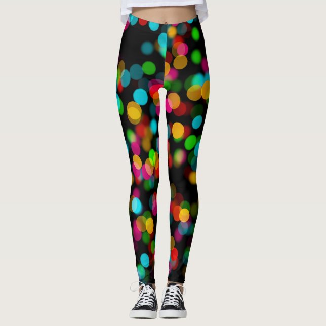 Leggings Bokeh design coloré (Devant)