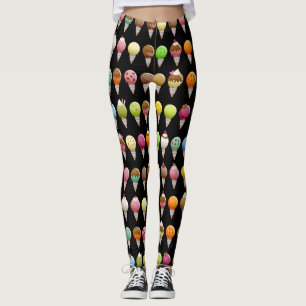Leggings Bonbon à cornet de crème glacée assaisonné