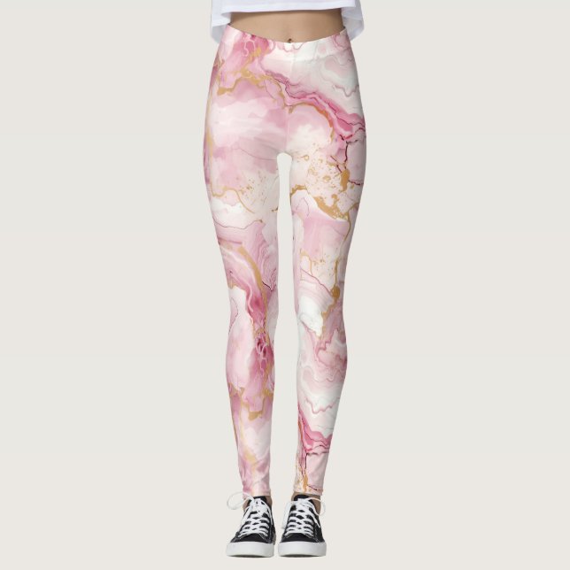 Leggings Bonbon rose doux (Devant)
