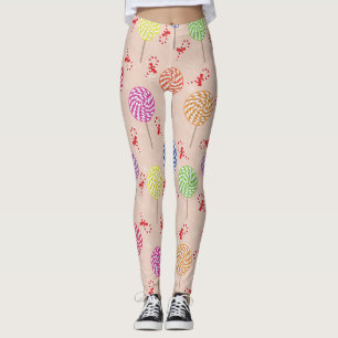 Leggings Bonbons à la menthe poivrée Noël,candys cannes